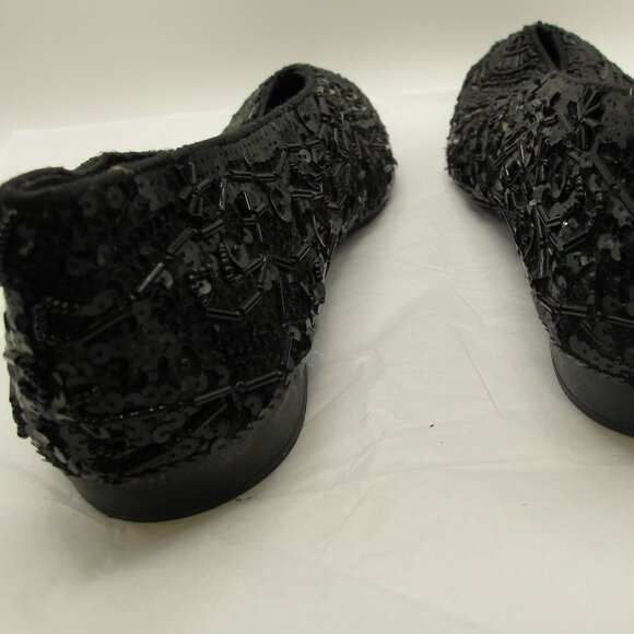 Caparros black sequin and beaded ballet flats - 8.5 - Picture 6 of 8